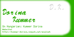 dorina kummer business card